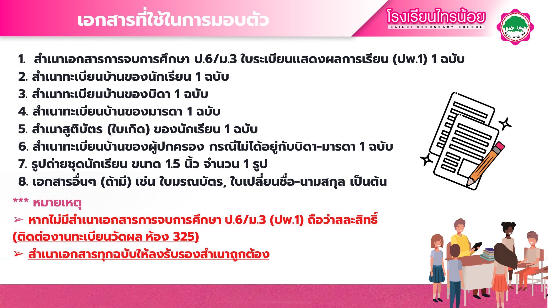 รายละเอียดมอบตัว 02