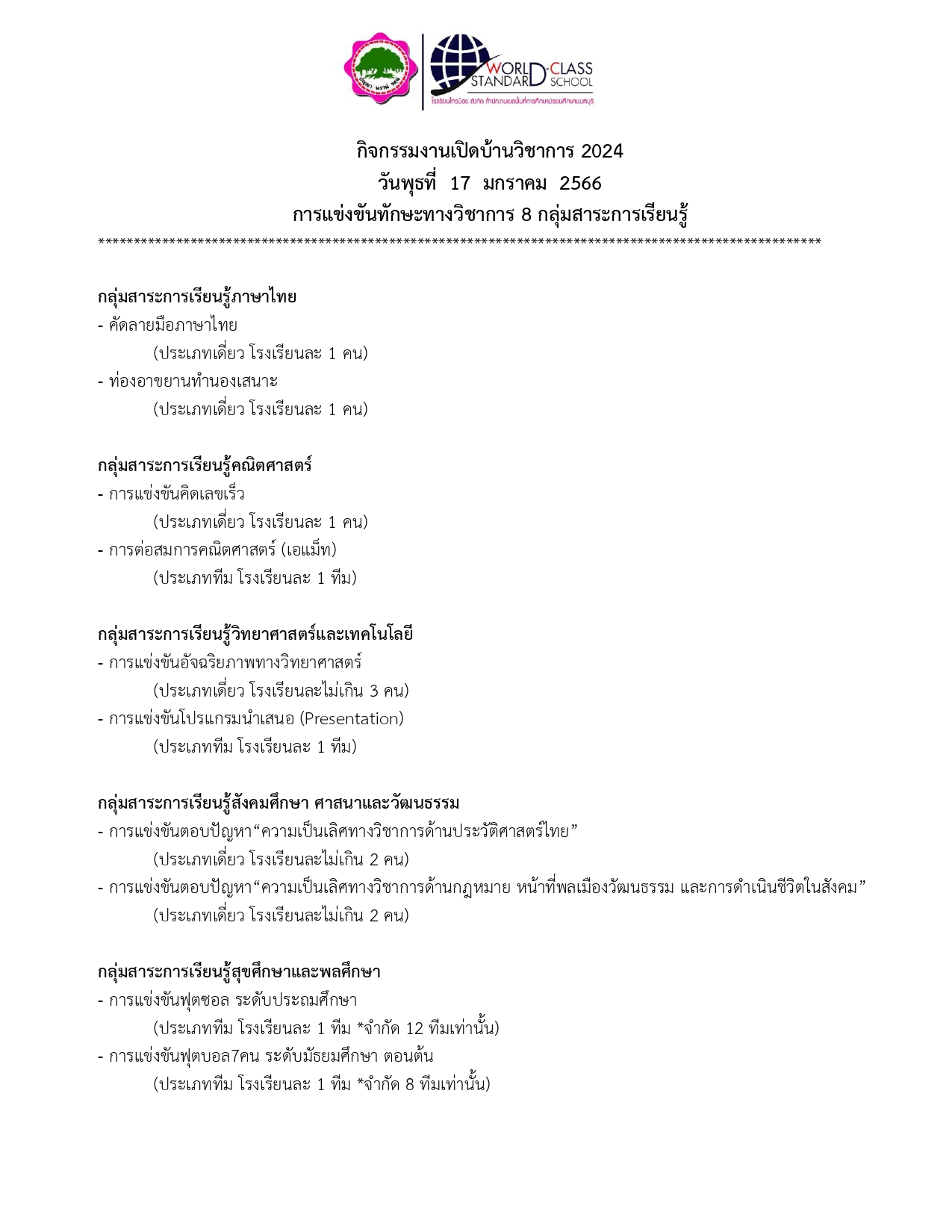 รายชื่อกิจกรรมงานเปิดบ้านวิชาการ2024 page 0001